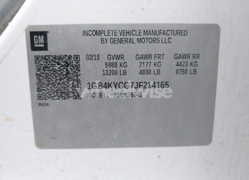 Photo 8 of 2018 Chevrolet Silverado 3500HD CHASSIS WT (VIN 1GB4KYCG7JF214165)