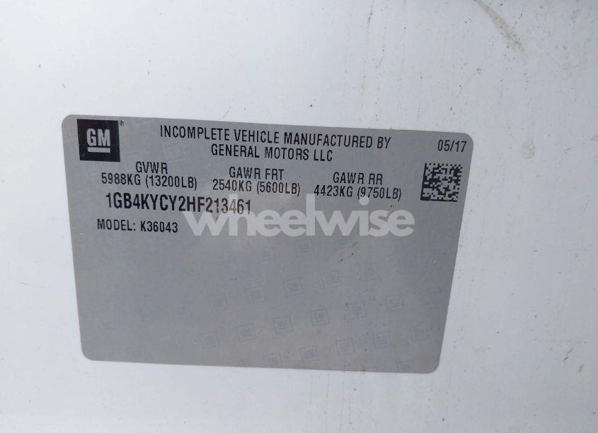 Photo 8 of 2017 Chevrolet Silverado 3500HD CHASSIS WT (VIN 1GB4KYCY2HF213461)