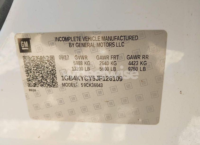 Photo 9 of 2018 Chevrolet Silverado 3500HD CHASSIS WT (VIN 1GB4KYCY5JF126109)