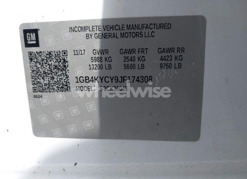 Photo 9 of 2018 Chevrolet Silverado 3500HD CHASSIS WT (VIN 1GB4KYCY9JF174308)