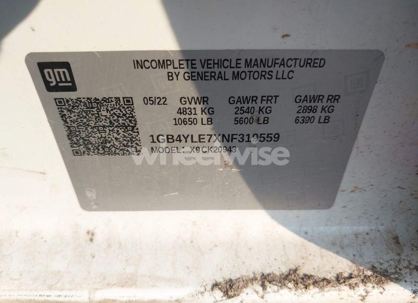 Photo 8 of 2022 Chevrolet Silverado 2500HD 4WD LONG BED WT (VIN 1GB4YLE7XNF319559)