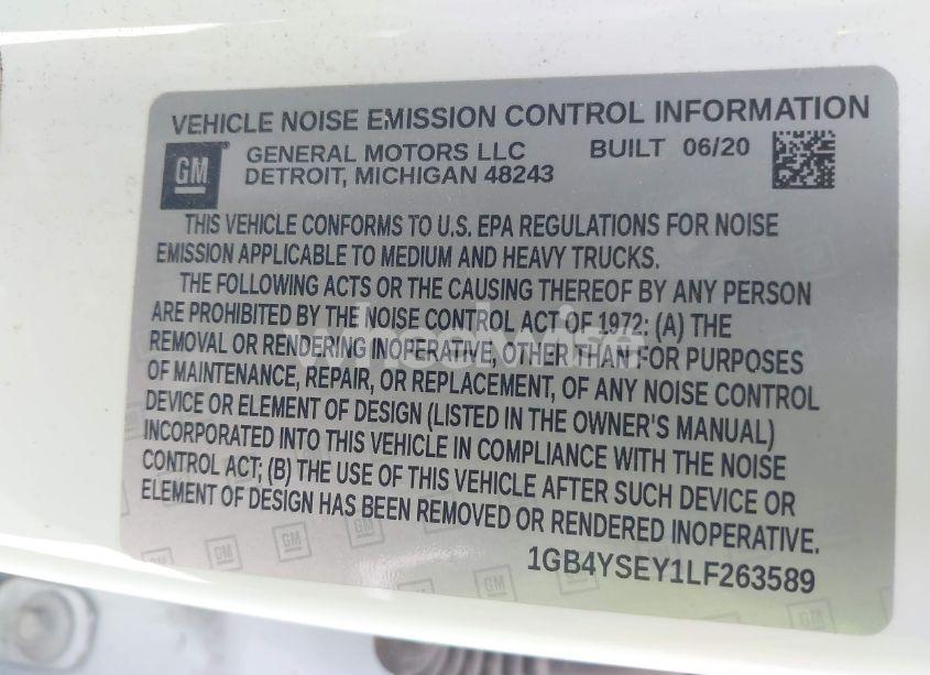Photo 8 of 2020 Chevrolet Silverado 3500HD CHASSIS WORK TRUCK (VIN 1GB4YSEY1LF263589)