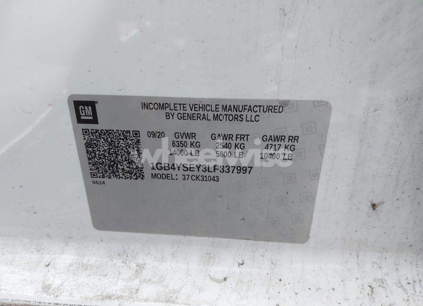 Photo 8 of 2020 Chevrolet Silverado 3500HD CHASSIS WORK TRUCK (VIN 1GB4YSEY3LF337997)