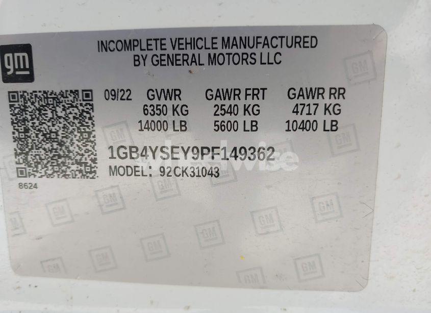 Photo 8 of 2023 Chevrolet Silverado 3500HD CHASSIS WORK TRUCK (VIN 1GB4YSEY9PF149362)