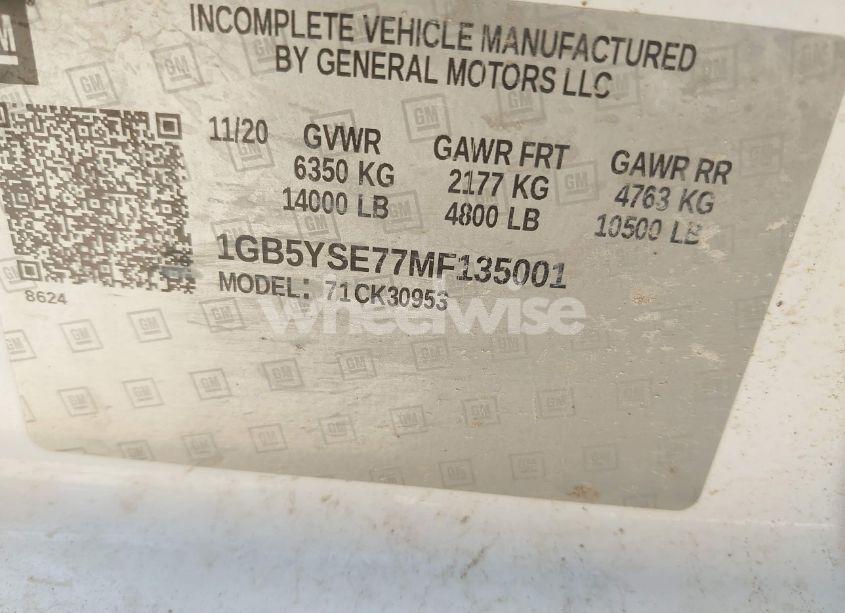 Photo 8 of 2021 Chevrolet Silverado 3500HD 4WD DOUBLE CAB LONG BED WT (VIN 1GB5YSE77MF135001)