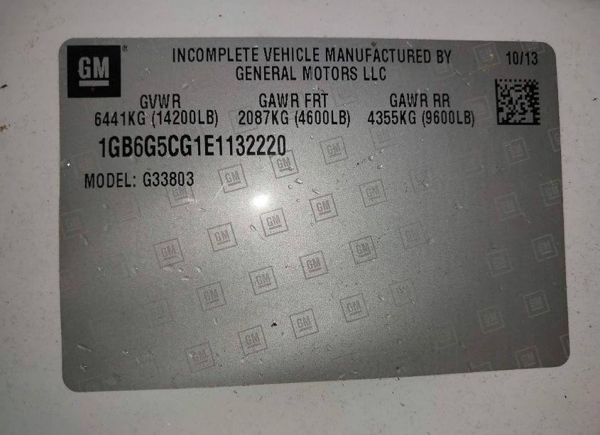 Photo 9 of 2014 Chevrolet Express CUTAWAY 4500 (VIN 1GB6G5CG1E1132220)