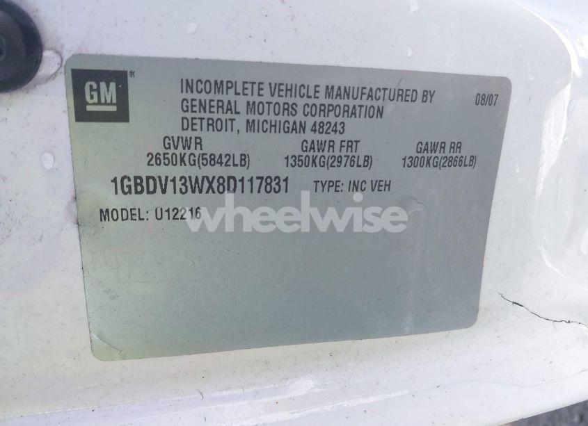 Photo 9 of 2008 Chevrolet Uplander CARGO (VIN 1GBDV13WX8D117831)