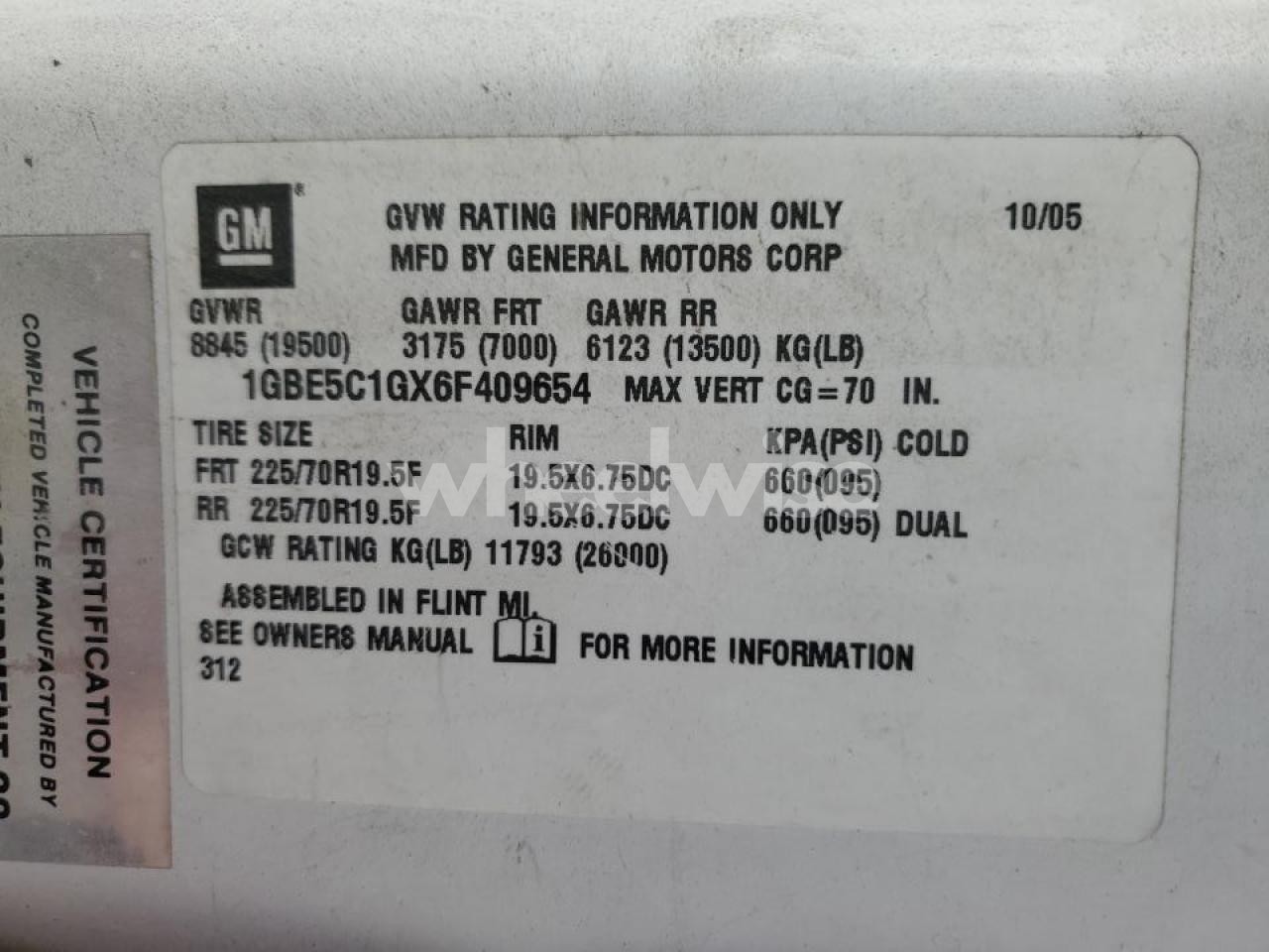 Photo 13 of 2006 CHEVROLET C5500 FLATBED TRUCK (VIN 1GBE5C1GX6F409654)