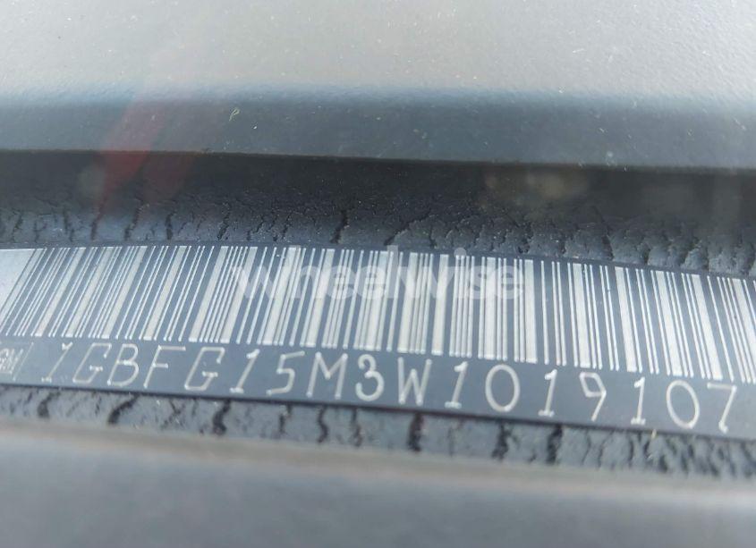 Photo 9 of 1998 Chevrolet Chevy VAN G1500 (VIN 1GBFG15M3W1019107)