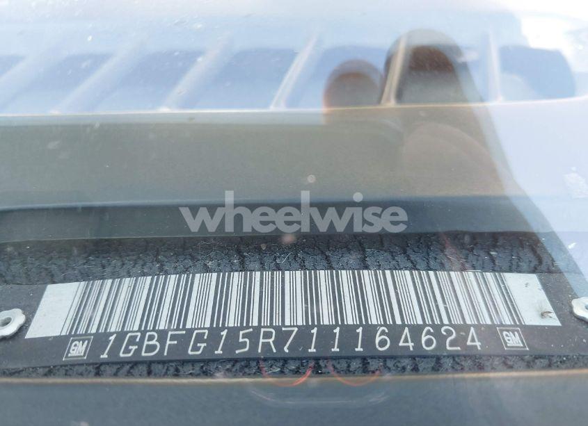 Photo 9 of 2001 Chevrolet Express UPFITTER (VIN 1GBFG15R711164624)