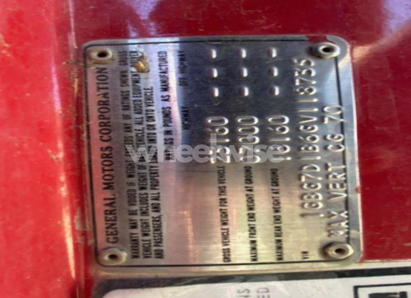 Photo 9 of 1986 Chevrolet C6500 C7D042 (VIN 1GBG7D1B6GV118735)