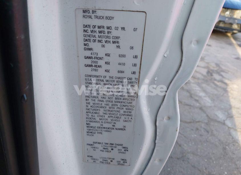 Photo 9 of 2007 Chevrolet Silverado 2500HD CLASSIC LS (VIN 1GBHC24U17E108843)