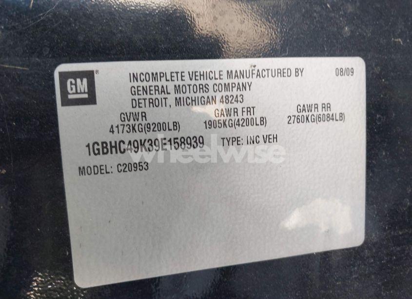 Photo 9 of 2009 Chevrolet Silverado 2500HD WORK TRUCK (VIN 1GBHC49K39E158939)