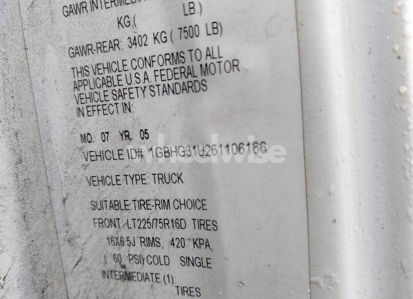 Photo 8 of 2006 Chevrolet Express CUTAWAY WORK VAN (VIN 1GBHG31U261106166)