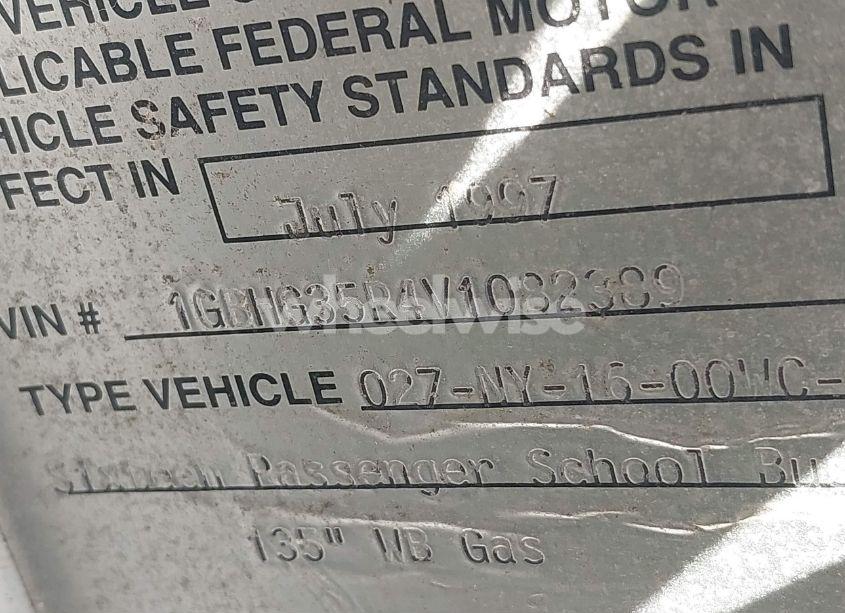 Photo 9 of 1997 Chevrolet Express YF7 UPFITTER (VIN 1GBHG35R4V1082389)