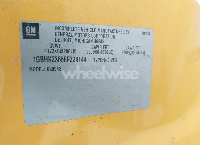 Photo 9 of 2008 Chevrolet Silverado 2500HD WORK TRUCK (VIN 1GBHK23658F224144)