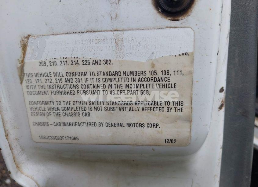 Photo 8 of 2003 Chevrolet Silverado C3500 (VIN 1GBJC33G93F171065)