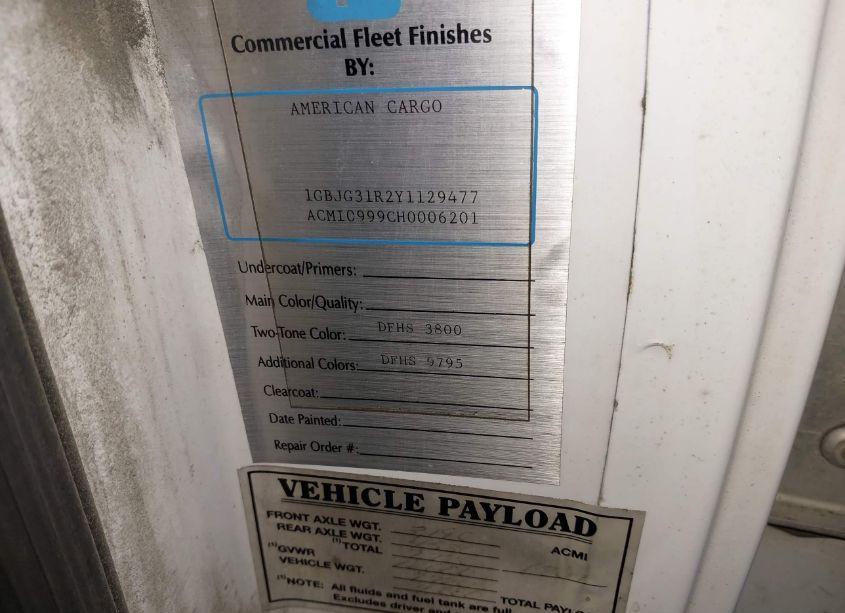 Photo 8 of 2000 Chevrolet Express COMM CUTAWAY (VIN 1GBJG31R2Y1129477)