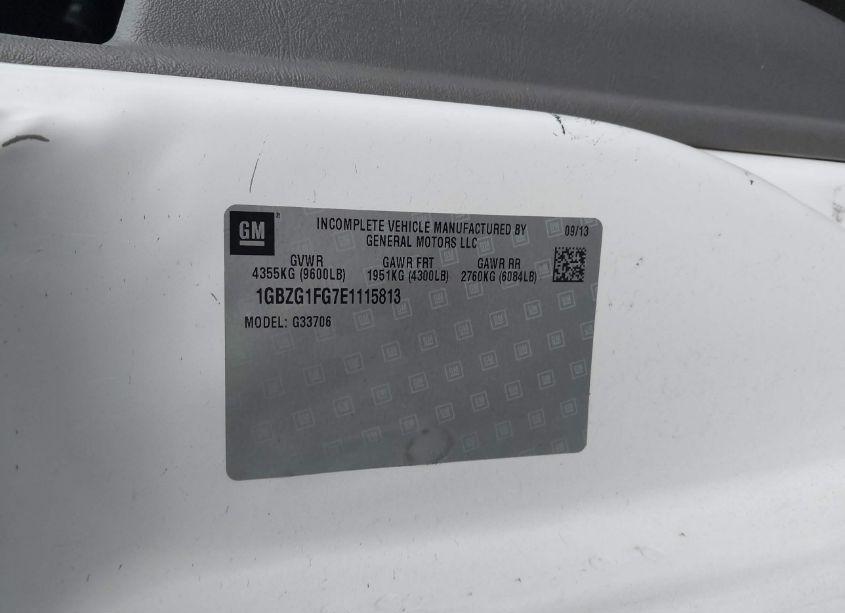 Photo 9 of 2014 Chevrolet Express 3500 LT (VIN 1GBZG1FG7E1115813)