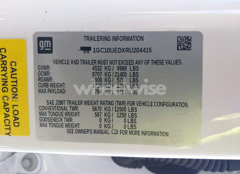 Photo 9 of 2024 Chevrolet Silverado EV WORK TRUCK (VIN 1GC10UEDXRU204415)