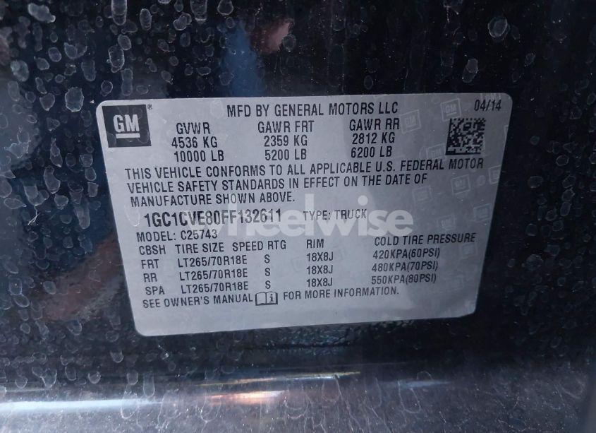 Photo 9 of 2015 Chevrolet Silverado C2500 HEAVY DUTY LT (VIN 1GC1CVE80FF132611)