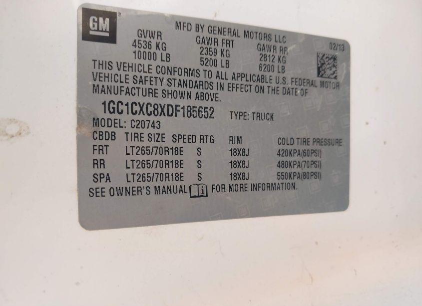 Photo 9 of 2013 Chevrolet Silverado 2500HD LT (VIN 1GC1CXC8XDF185652)