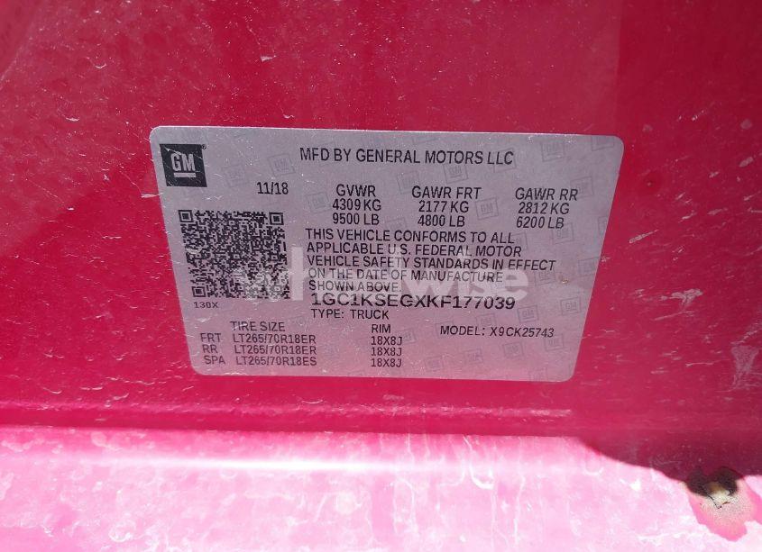 Photo 9 of 2019 Chevrolet Silverado 2500HD LT (VIN 1GC1KSEGXKF177039)