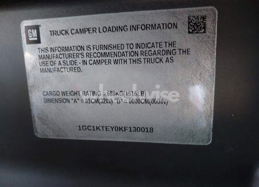 Photo 9 of 2019 Chevrolet Silverado 2500HD LTZ (VIN 1GC1KTEY0KF130018)