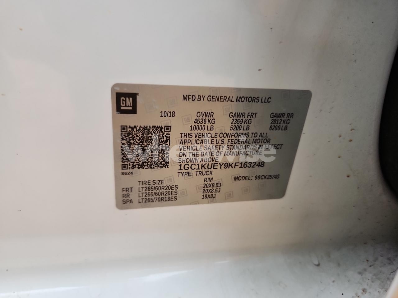 Photo 12 of 2019 CHEVROLET SILVERADO K2500 HIGH COUNTRY (VIN 1GC1KUEY9KF163248)