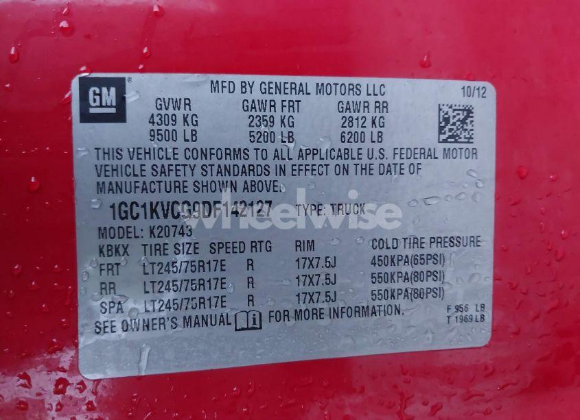 Photo 9 of 2013 Chevrolet Silverado 2500HD WORK TRUCK (VIN 1GC1KVCG9DF142127)