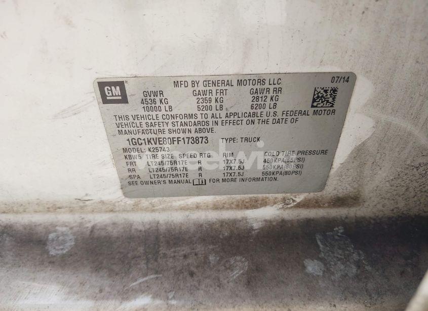 Photo 9 of 2015 Chevrolet Silverado 2500HD LT (VIN 1GC1KVE80FF173873)