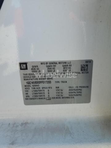 Photo 10 of 2015 CHEVROLET SILVERADO K2500 HEAVY DUTY LT (VIN 1GC1KVE80FF517203)