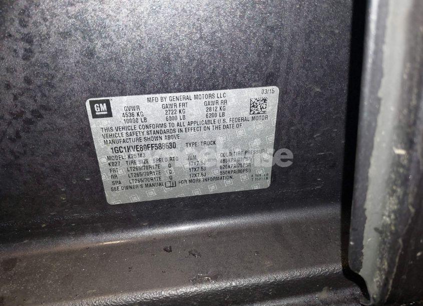 Photo 9 of 2015 Chevrolet Silverado 2500HD LT (VIN 1GC1KVE80FF588630)