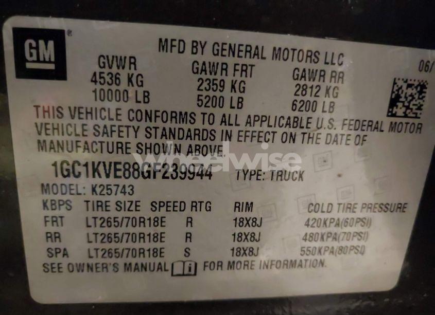 Photo 9 of 2016 Chevrolet Silverado 2500HD LT (VIN 1GC1KVE88GF239944)