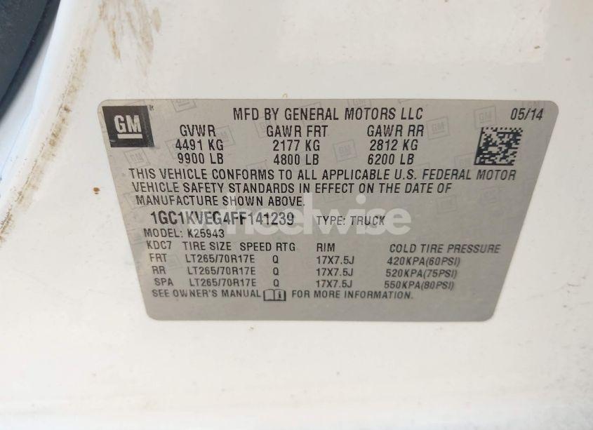 Photo 9 of 2015 Chevrolet Silverado 2500HD LT (VIN 1GC1KVEG4FF141239)