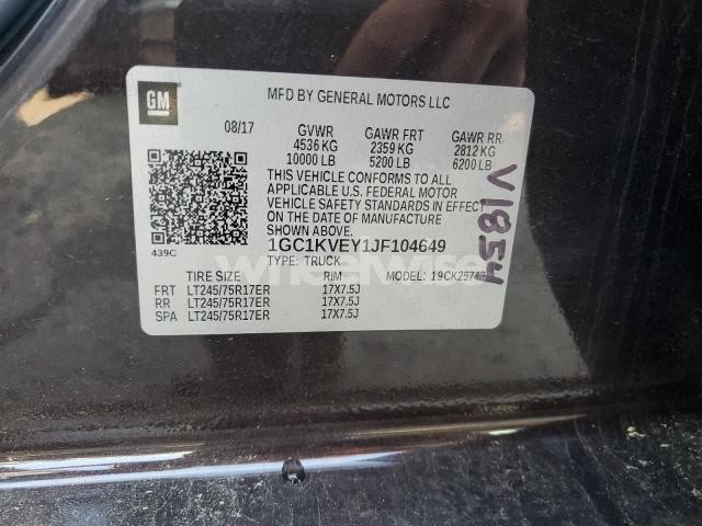 Photo 5 of 2018 CHEVROLET SILVERADO K2500 HEAVY DUTY LT (VIN 1GC1KVEY1JF104649)