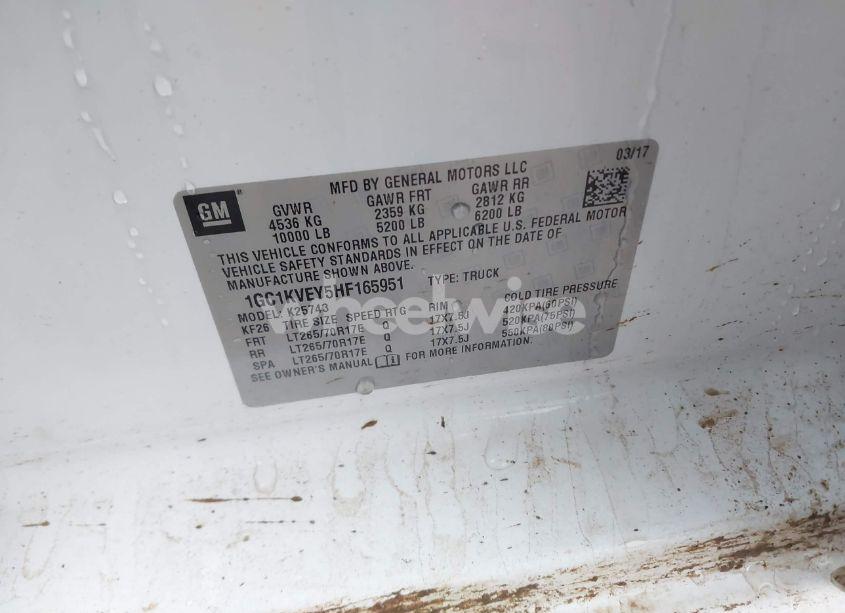 Photo 9 of 2017 Chevrolet Silverado 2500HD LT (VIN 1GC1KVEY5HF165951)