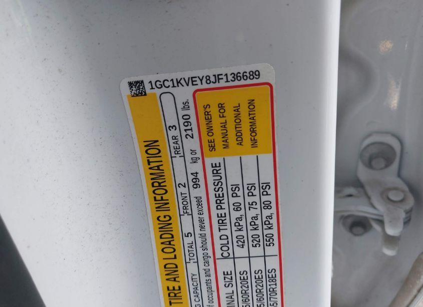 Photo 9 of 2018 Chevrolet Silverado 2500HD LT (VIN 1GC1KVEY8JF136689)