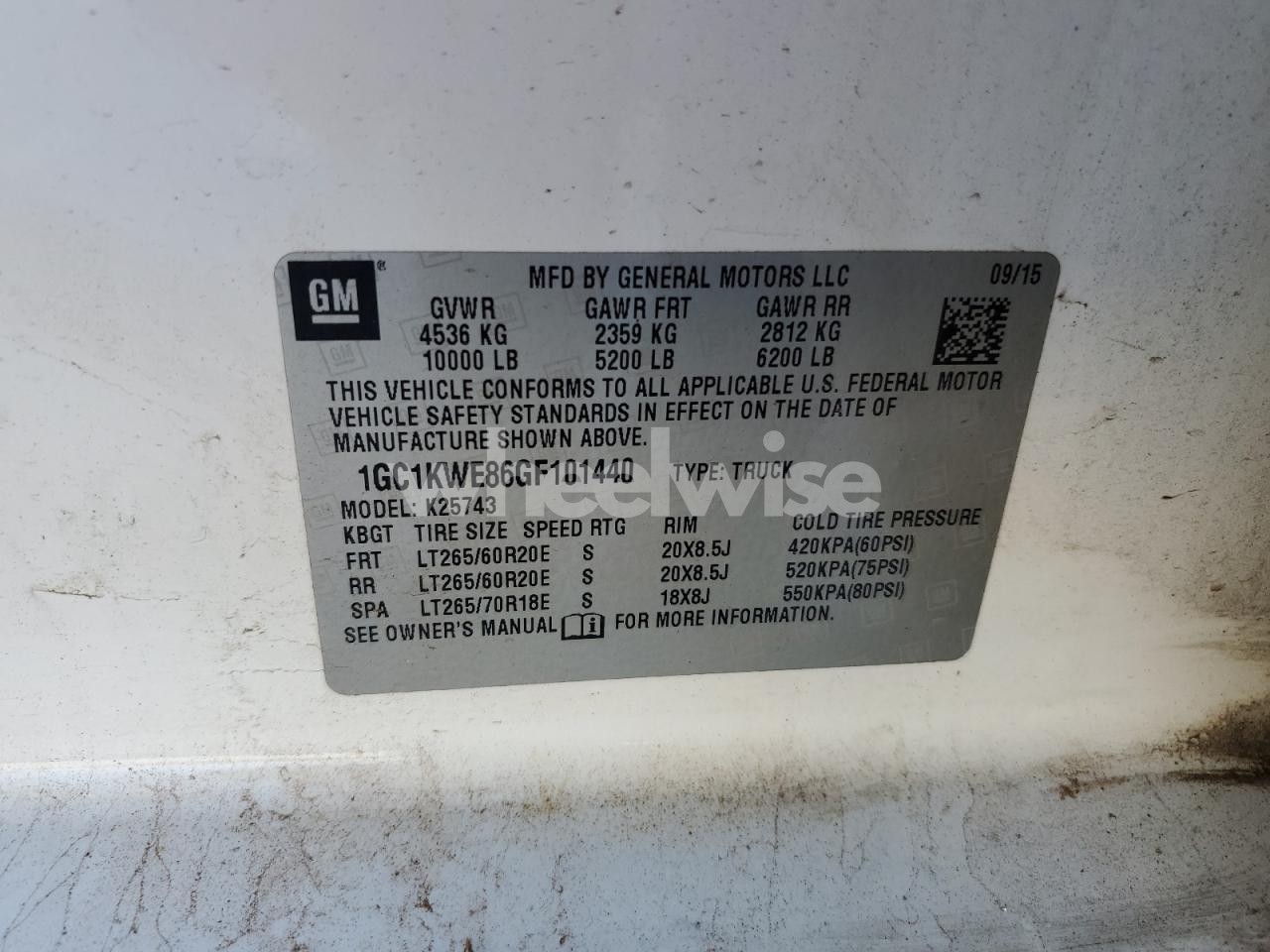 Photo 12 of 2016 CHEVROLET SILVERADO K2500 HEAVY DUTY LTZ (VIN 1GC1KWE86GF101440)