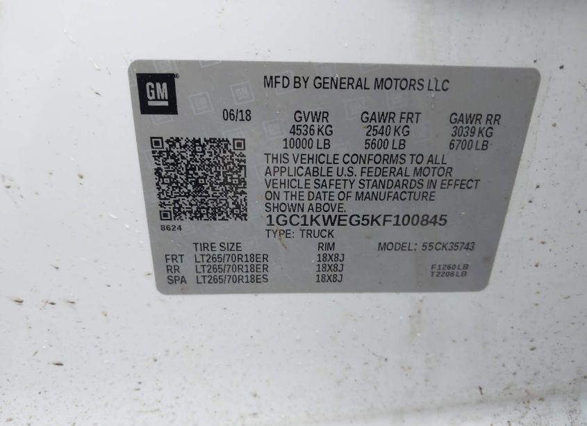 Photo 9 of 2019 Chevrolet Silverado 3500HD LT (VIN 1GC1KWEG5KF100845)