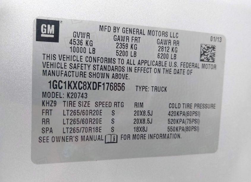 Photo 9 of 2013 Chevrolet Silverado 2500HD LT (VIN 1GC1KXC8XDF176856)