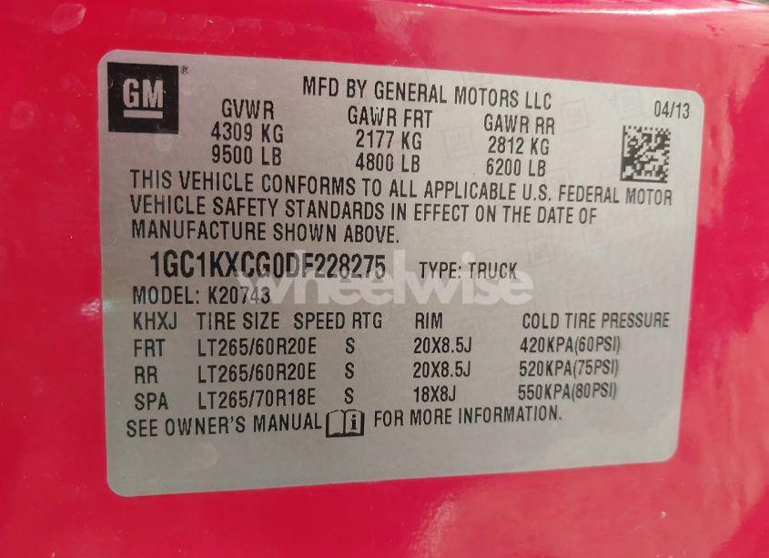 Photo 9 of 2013 Chevrolet Silverado 2500HD LT (VIN 1GC1KXCG0DF228275)