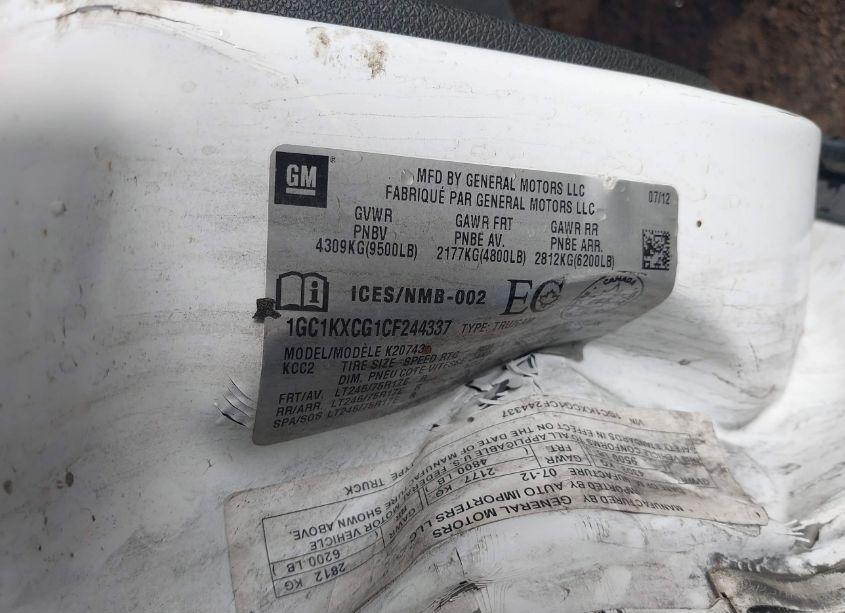 Photo 9 of 2012 Chevrolet Silverado K2500 HEAVY DUTY LT (VIN 1GC1KXCG1CF244337)