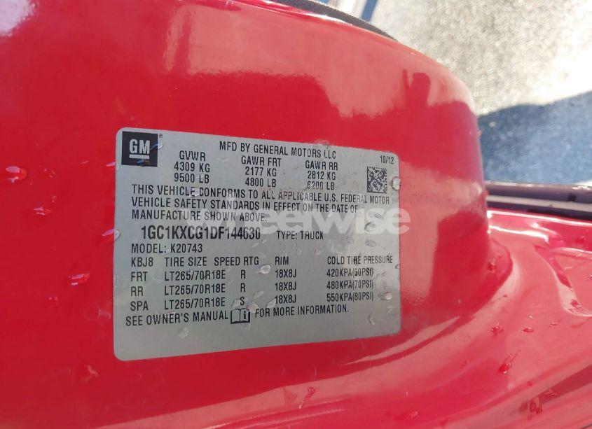 Photo 9 of 2013 Chevrolet Silverado 2500HD LT (VIN 1GC1KXCG1DF144630)