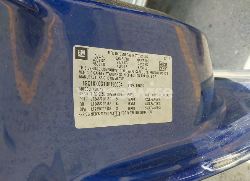 Photo 9 of 2013 Chevrolet Silverado 2500HD LT (VIN 1GC1KXCG1DF196694)