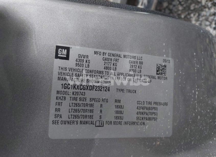 Photo 9 of 2013 Chevrolet Silverado 2500HD LT (VIN 1GC1KXCGXDF232124)