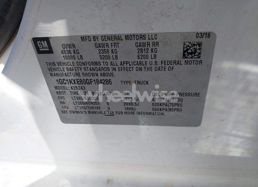 Photo 9 of 2016 Chevrolet Silverado 2500HD HIGH COUNTRY (VIN 1GC1KXE80GF184286)