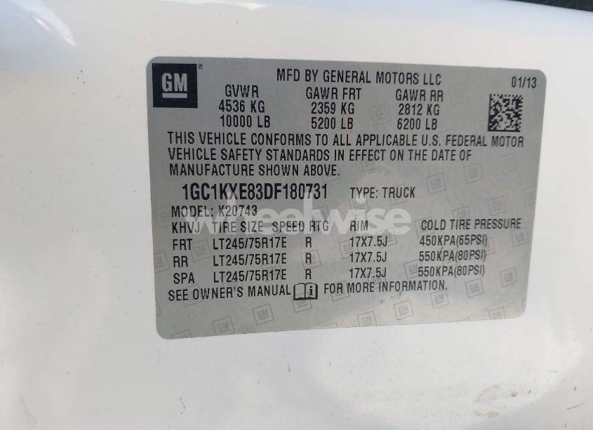 Photo 9 of 2013 Chevrolet Silverado 2500HD LT (VIN 1GC1KXE83DF180731)