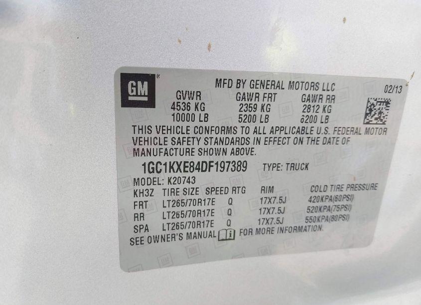 Photo 9 of 2013 Chevrolet Silverado 2500HD LT (VIN 1GC1KXE84DF197389)