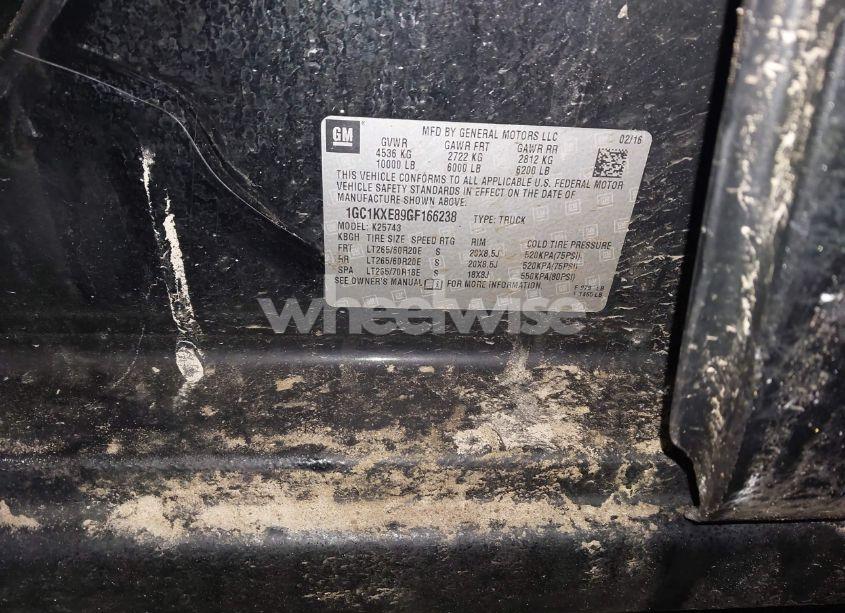 Photo 9 of 2016 Chevrolet Silverado 2500HD HIGH COUNTRY (VIN 1GC1KXE89GF166238)